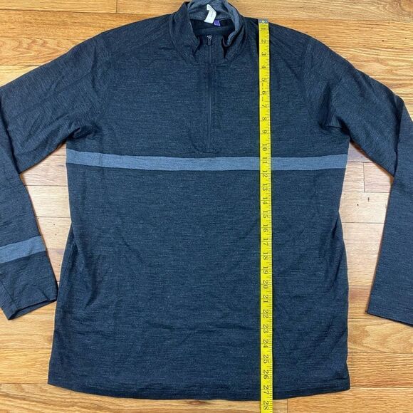 Ibex Men’s 1/4 Zip Merino Wool Sweater Gray Size Large - Picture 3 of 11
